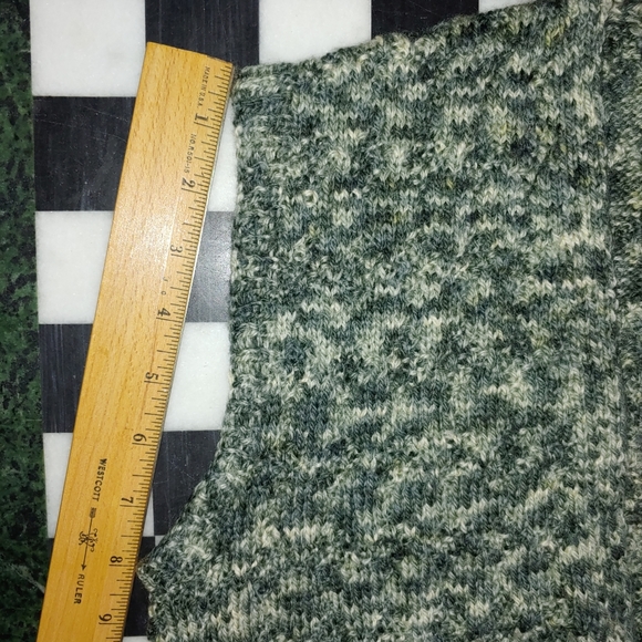 Sweater Vest Hand Knit Cropped V Neck Ribbed Vintage Styling Price is Firm - Picture 13 of 13